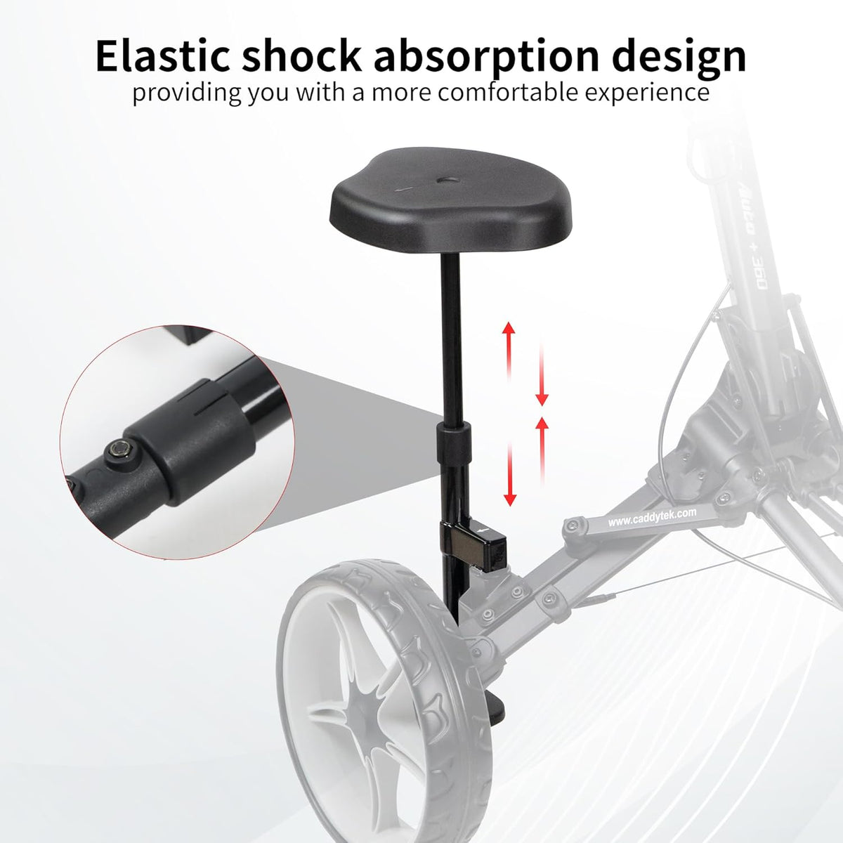 Caddytek Removable Seat for CaddyLite Compact and CaddyLite Auto 360 Series Golf Push Carts